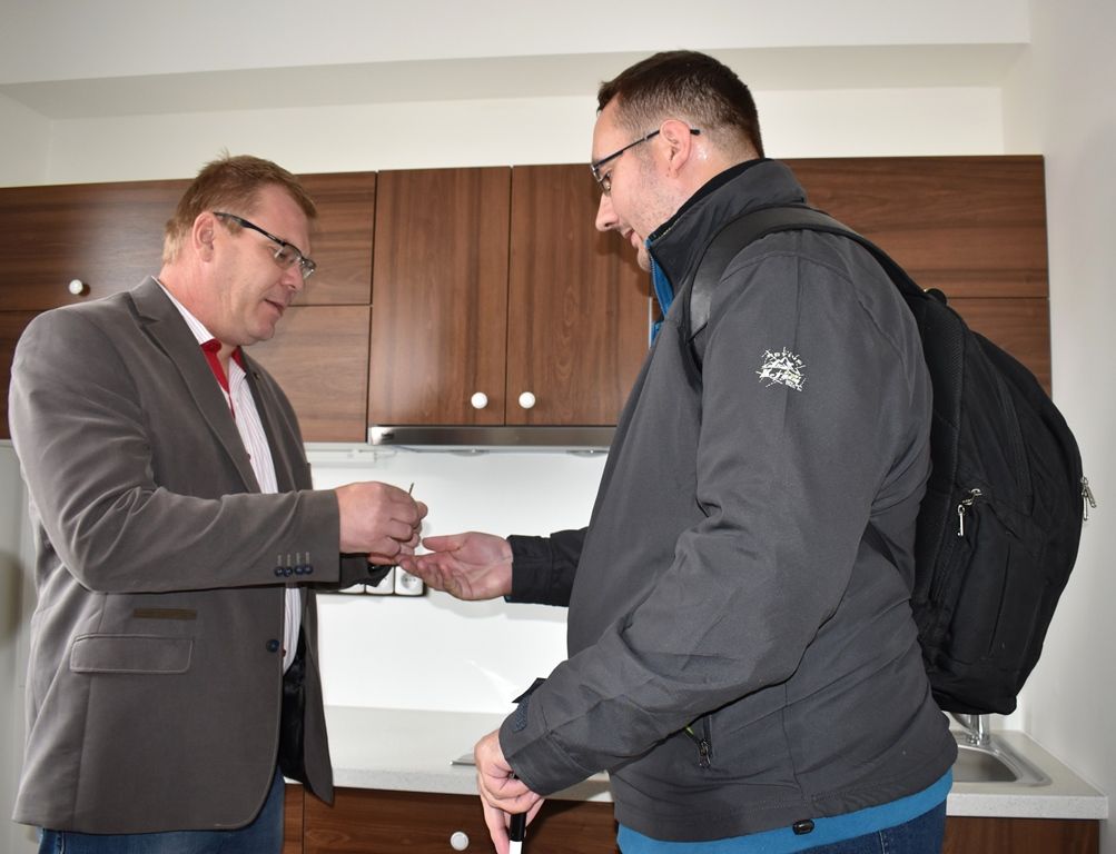 Předání bytu U Jam 23 (foto: A. Jarošová, 2.10.2018)