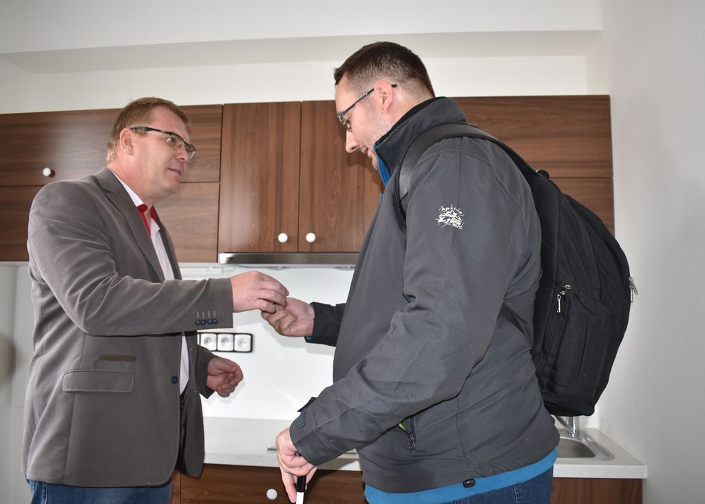 Předání bytu U Jam 23 (foto: A. Jarošová, 2.10.2018)