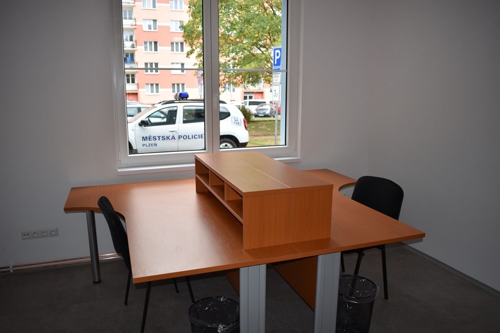 Nová služebna městské policie ve Skvrňanech (foto: E. Barborková, 2.10.2018)