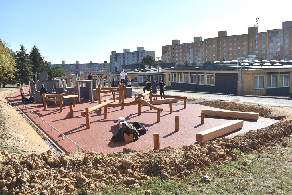 Nové parkourové hřiště (foto: A. Jarošová, 4.10.2018)
