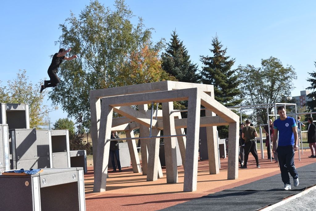 Nové parkourové hřiště (foto: A. Jarošová, 4.10.2018)