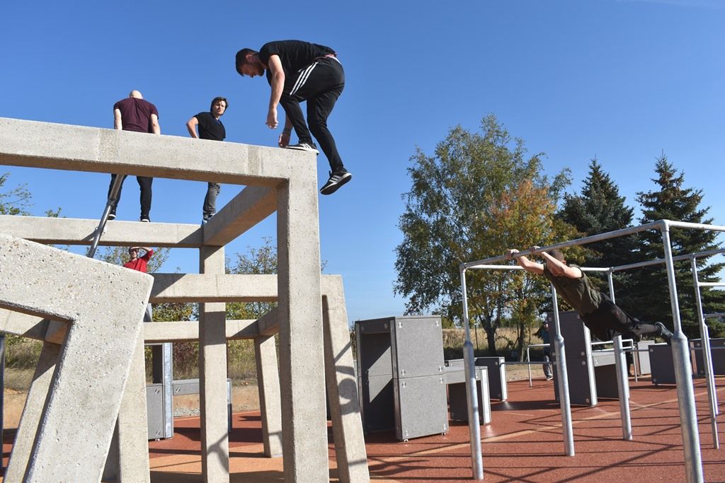 Nové parkourové hřiště (foto: A. Jarošová, 4.10.2018)