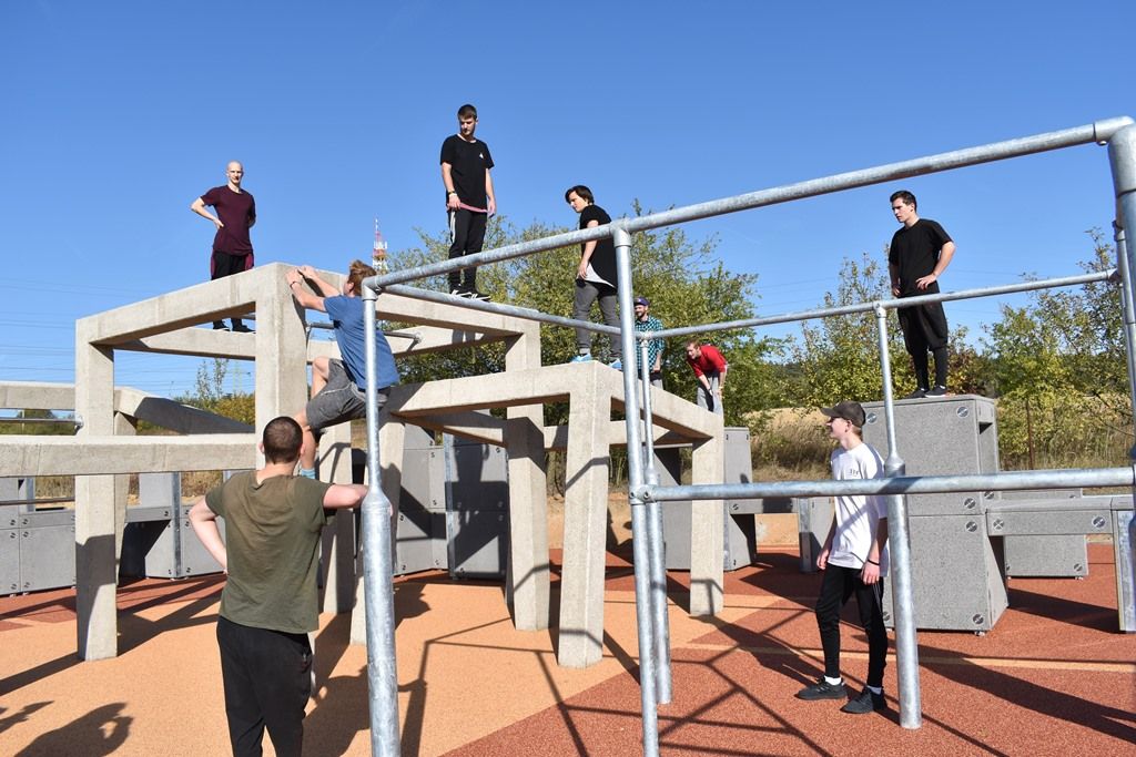 Nové parkourové hřiště (foto: A. Jarošová, 4.10.2018)