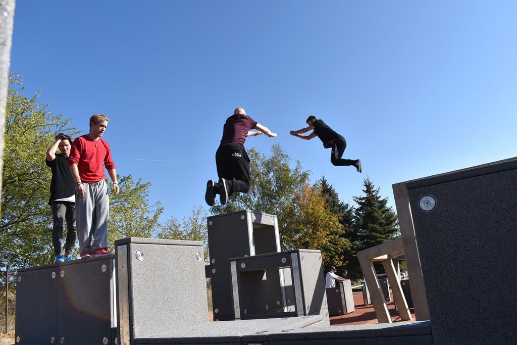 Nové parkourové hřiště (foto: A. Jarošová, 4.10.2018)