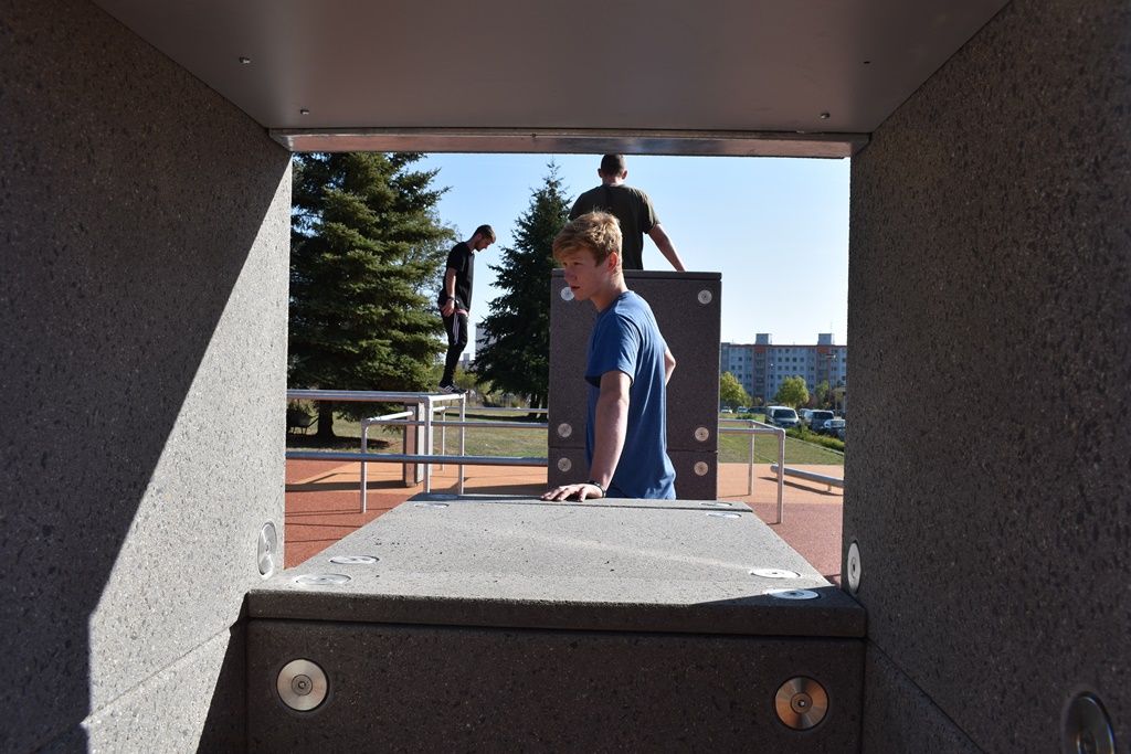 Nové parkourové hřiště (foto: A. Jarošová, 4.10.2018)