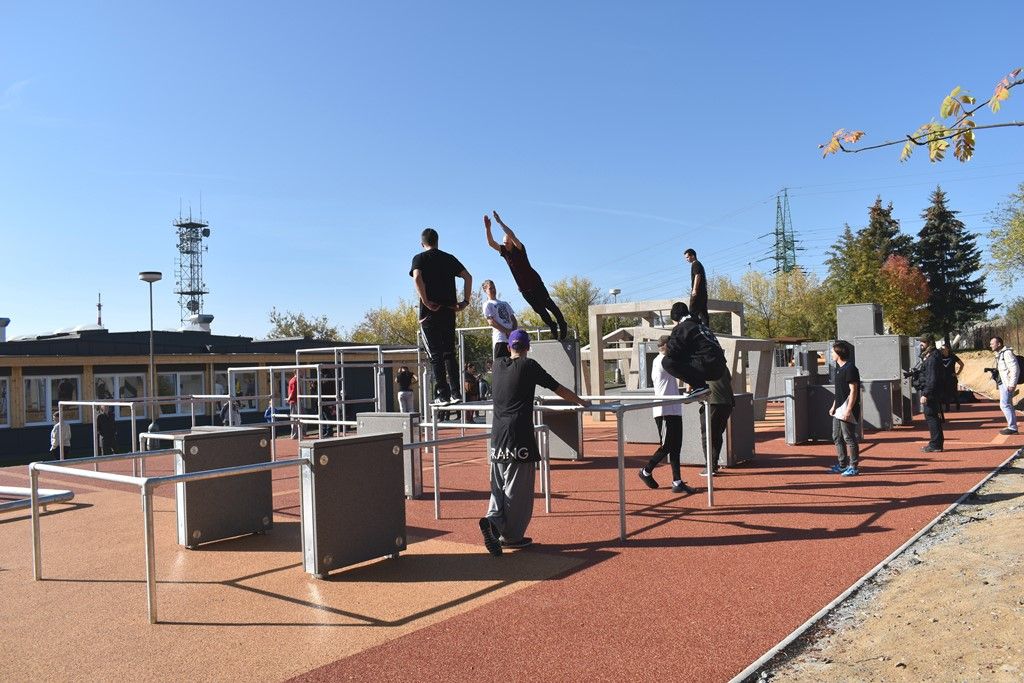 Nové parkourové hřiště (foto: A. Jarošová, 4.10.2018)