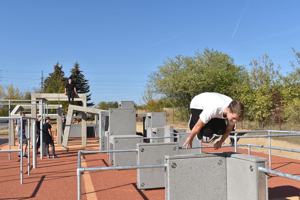 Nové parkourové hřiště (foto: A. Jarošová, 4.10.2018)