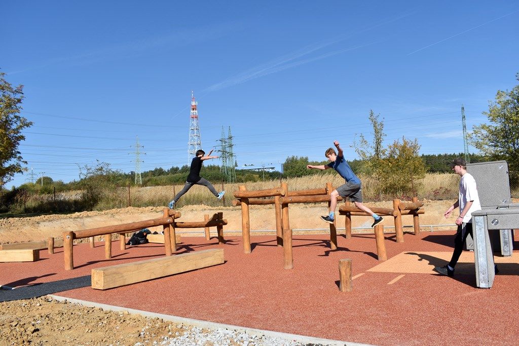 Nové parkourové hřiště (foto: A. Jarošová, 4.10.2018)