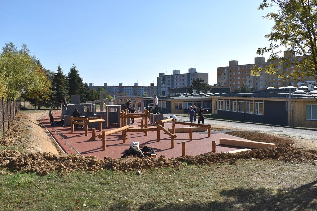 Nové parkourové hřiště (foto: A. Jarošová, 4.10.2018)