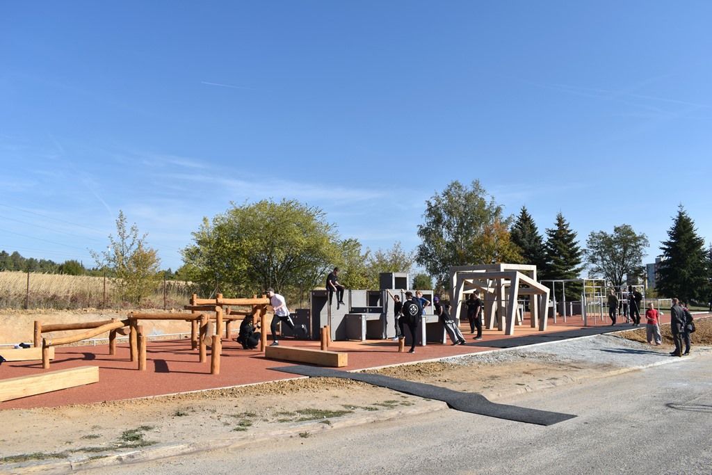 Nové parkourové hřiště (foto: A. Jarošová, 4.10.2018)