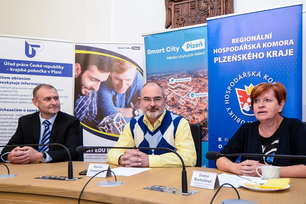 Tisková konference k veletrhu vzdělávání a práce Posviť si na budoucnost (foto: M. Pecuch, 23.10.2018)