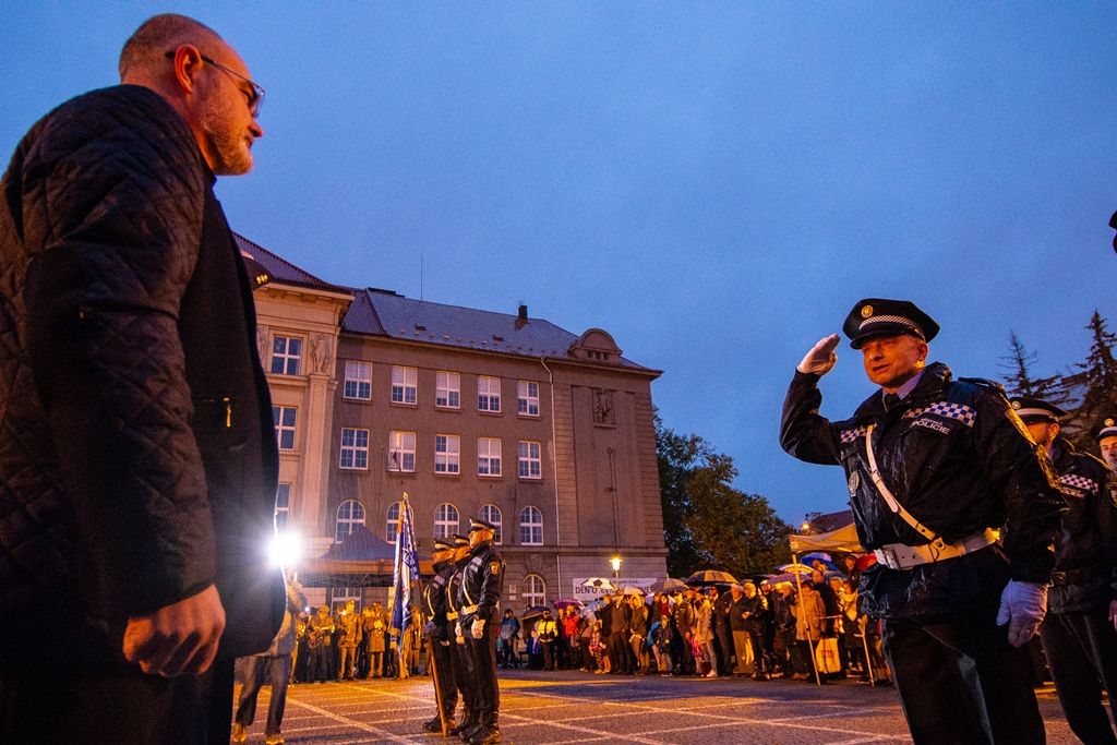 Oslavy vzniku republiky 2018 - Pietní akt na náměstí T. G. Masaryka (foto: M. Pecuch, 28.10.2018)