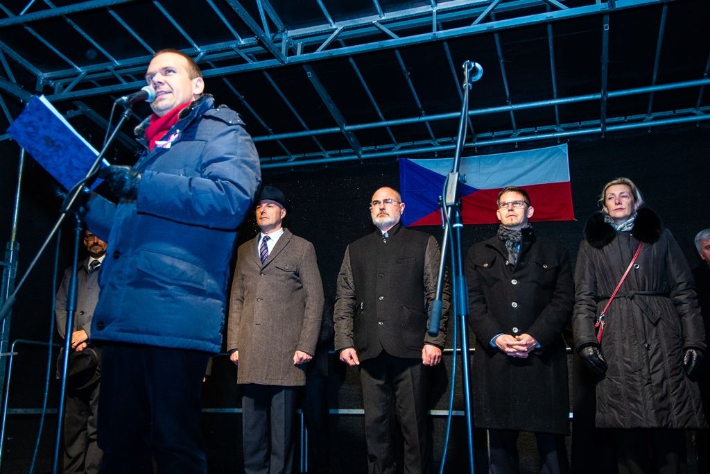 Oslavy vzniku republiky 2018 - Pietní akt na náměstí T. G. Masaryka (foto: M. Pecuch, 28.10.2018)