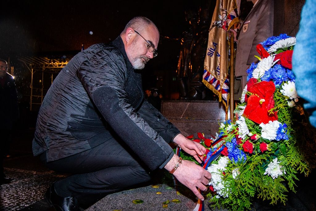 Oslavy vzniku republiky 2018 - Pietní akt na náměstí T. G. Masaryka (foto: M. Pecuch, 28.10.2018)