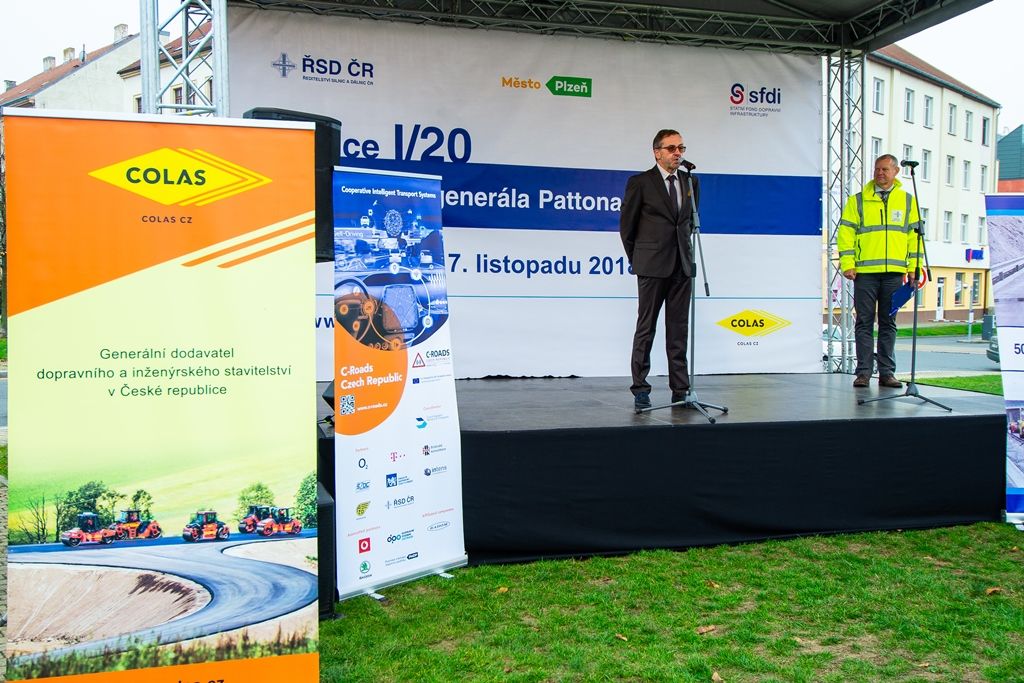 Slavnostní zprovoznění mostu gen. Pattona (foto: M. Pecuch, 7.11.2018)