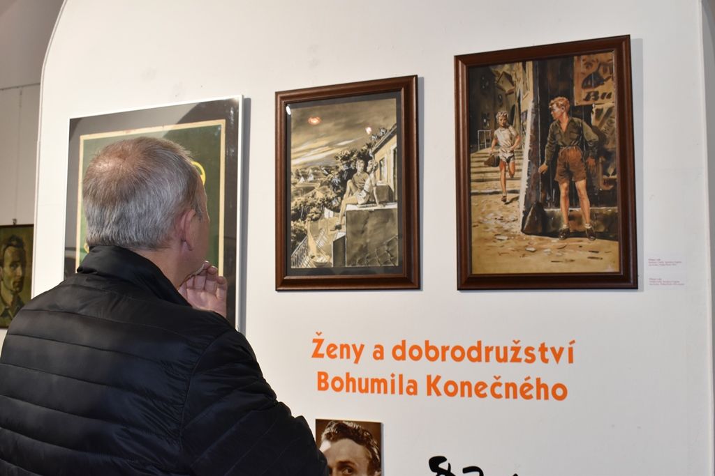 Výstava Ženy a dobrodružství Bohumila Konečného (foto vernisáž: E. Barborková, foto výstava: M. Pecuch, 6.12.2019)