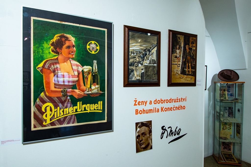 Výstava Ženy a dobrodružství Bohumila Konečného