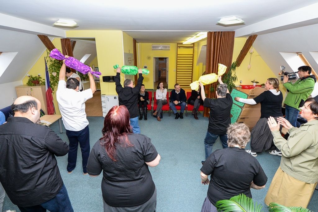 Primátor Martin Baxa a náměstek Michal Vozobule zavítali do sociálních zařízení (foto: M. Pecuch, 2.1.2019)