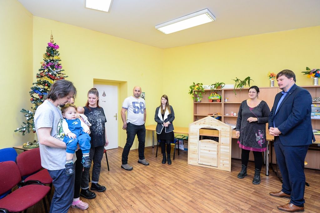 Primátor Martin Baxa a náměstek Michal Vozobule zavítali do sociálních zařízení (foto: M. Pecuch, 2.1.2019)