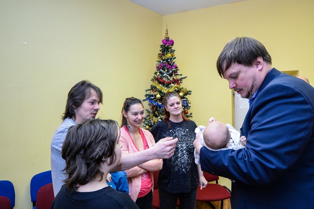 Primátor Martin Baxa a náměstek Michal Vozobule zavítali do sociálních zařízení (foto: M. Pecuch, 2.1.2019)