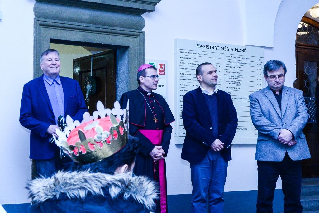 Na radnici odstartovala Tříkrálová sbírka (foto: M. Pecuch, 2.1.2019)