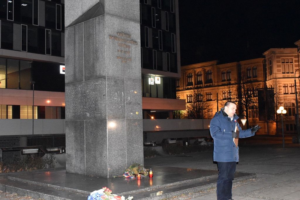 Primátor Martin Baxa uctil památku Jana Palacha a připomněl jeho osud (foto: A. Jarošová, 16.1.2019)