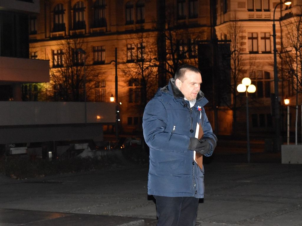 Primátor Martin Baxa uctil památku Jana Palacha a připomněl jeho osud (foto: A. Jarošová, 16.1.2019)
