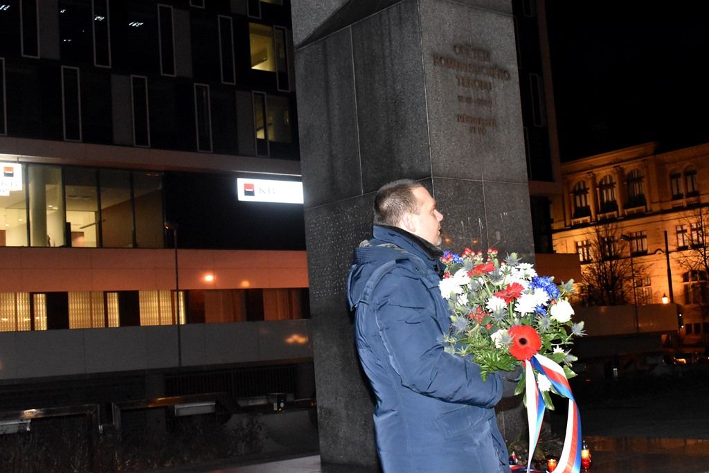 Primátor Martin Baxa uctil památku Jana Palacha a připomněl jeho osud (foto: A. Jarošová, 16.1.2019)