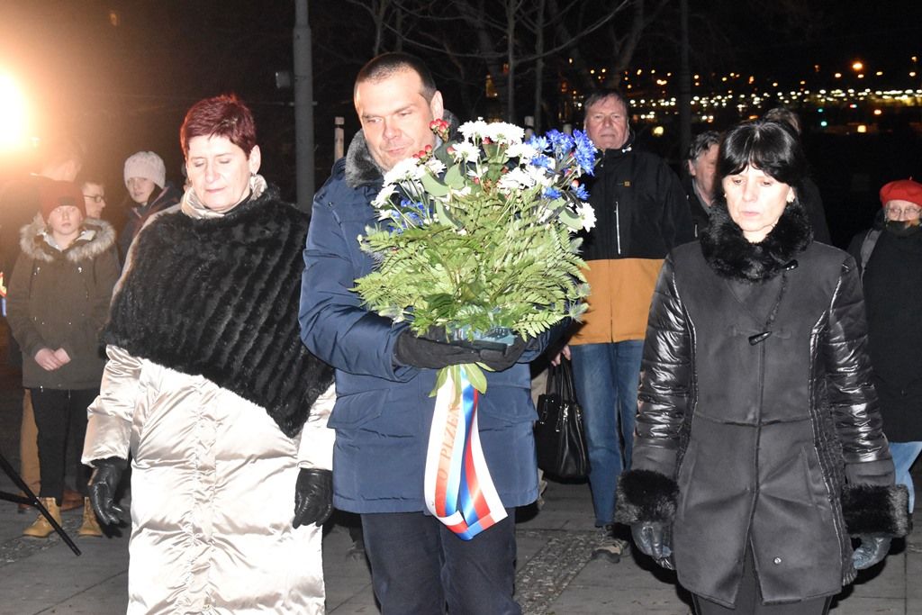Primátor Martin Baxa uctil památku Jana Palacha a připomněl jeho osud (foto: A. Jarošová, 16.1.2019)