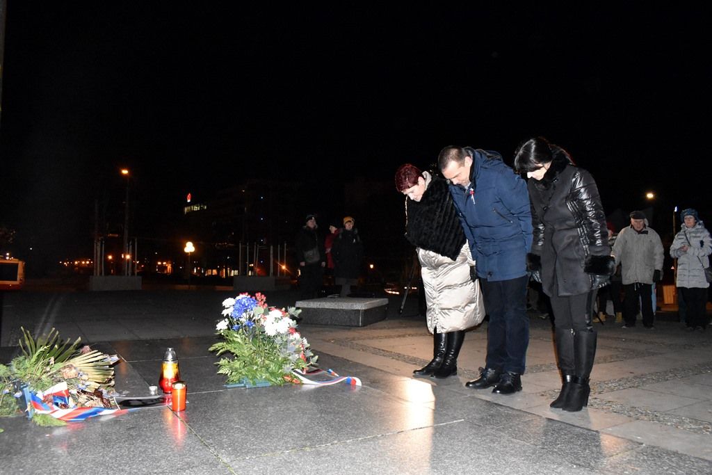 Primátor Martin Baxa uctil památku Jana Palacha a připomněl jeho osud (foto: A. Jarošová, 16.1.2019)