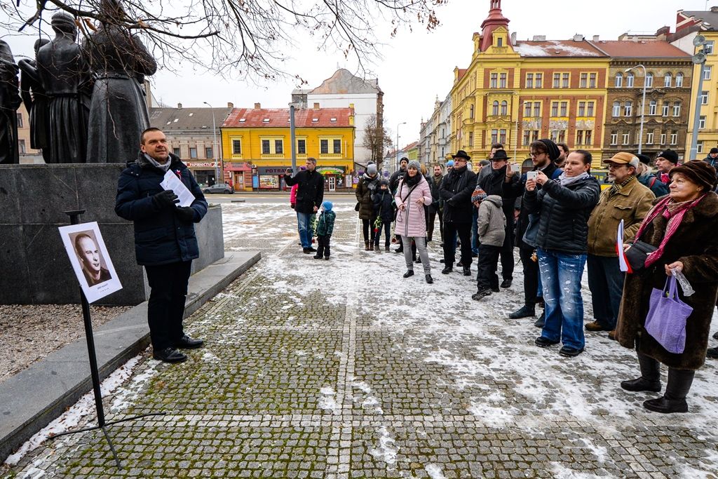 Město uctilo památku Josefa Hlavatého (foto: M. Pecuch, 20.1.2019)