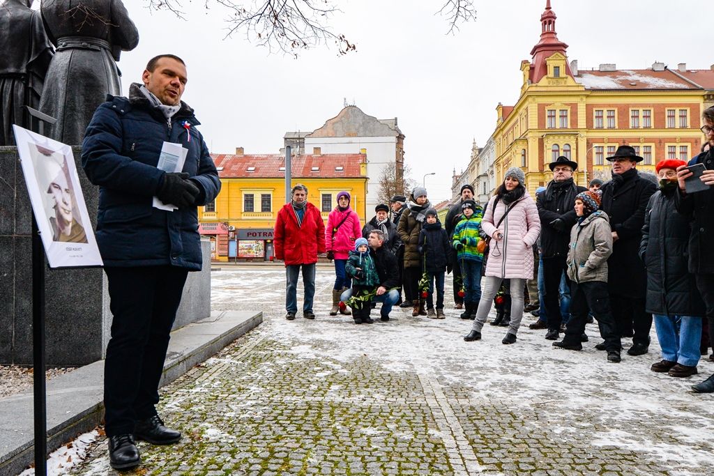 Město uctilo památku Josefa Hlavatého (foto: M. Pecuch, 20.1.2019)