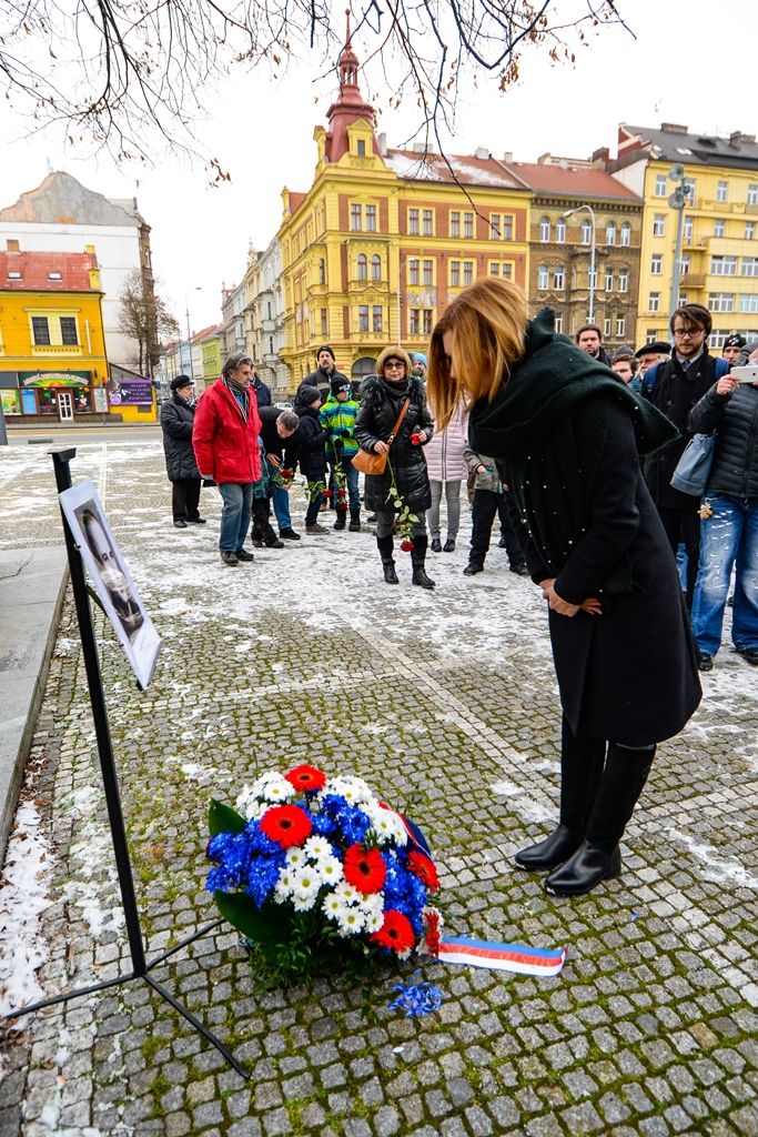 Město uctilo památku Josefa Hlavatého (foto: M. Pecuch, 20.1.2019)