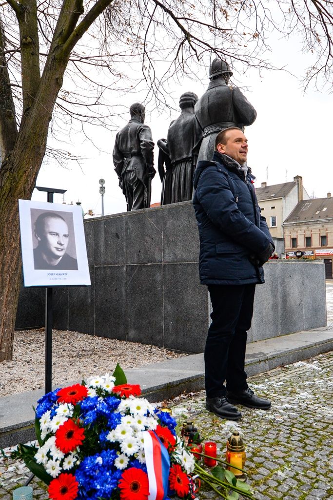 Město uctilo památku Josefa Hlavatého (foto: M. Pecuch, 20.1.2019)