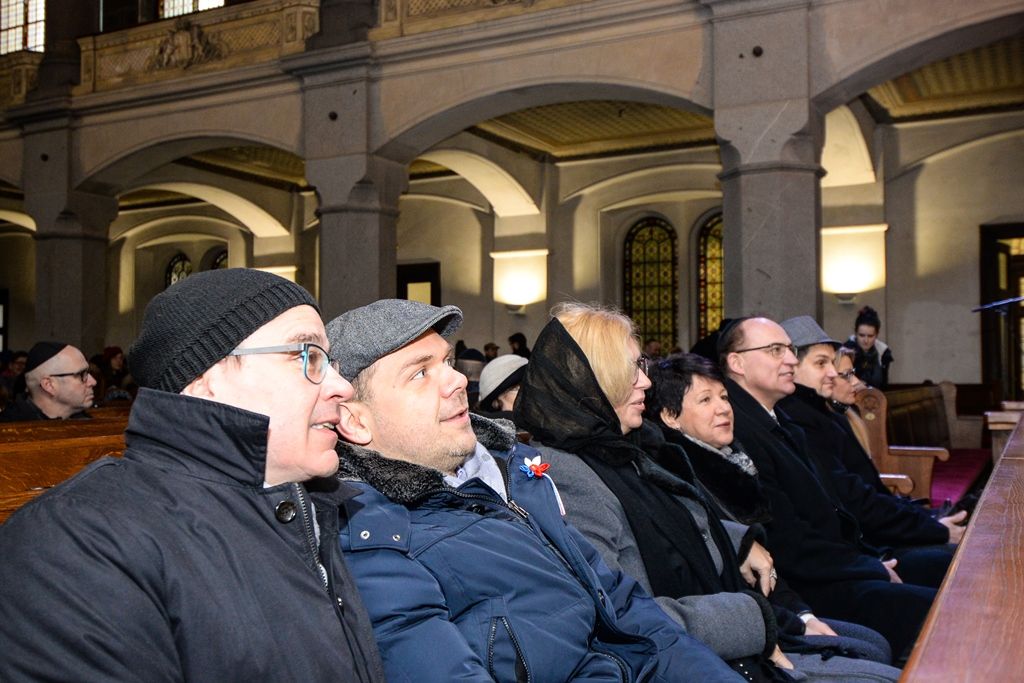 Plzeň si připomněla lednové transporty plzeňských Židů do Terezína (foto: M. Pecuch, 20.1.2019)