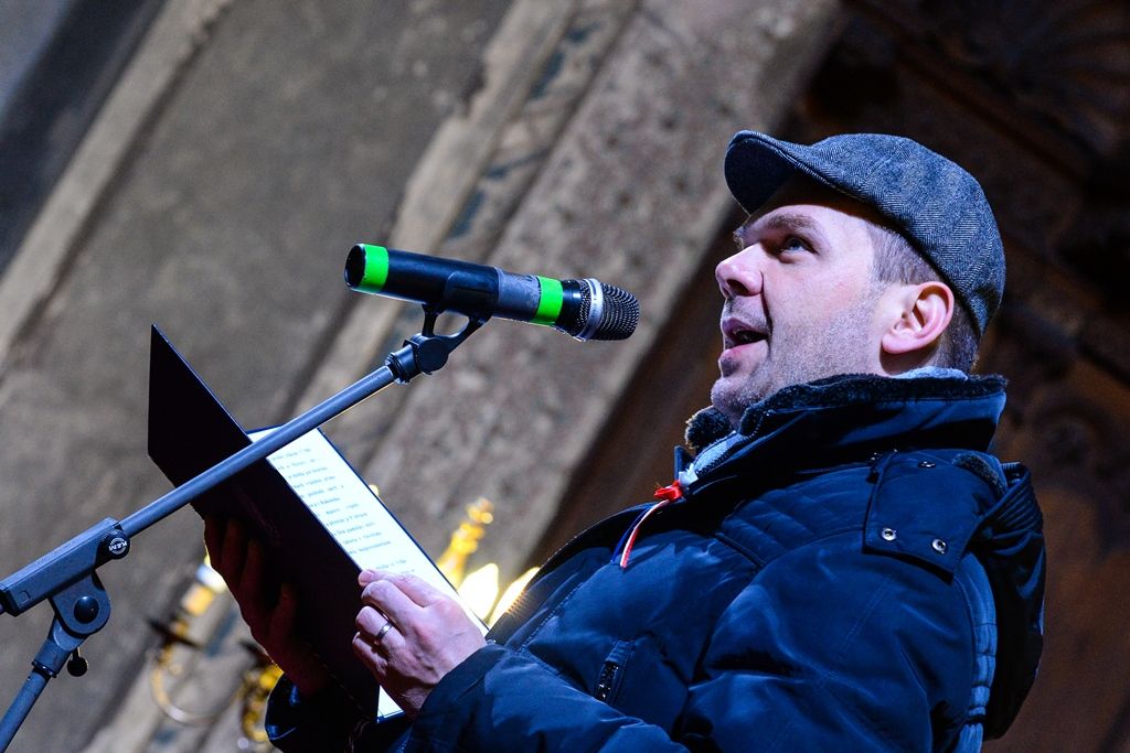 Plzeň si připomněla lednové transporty plzeňských Židů do Terezína (foto: M. Pecuch, 20.1.2019)