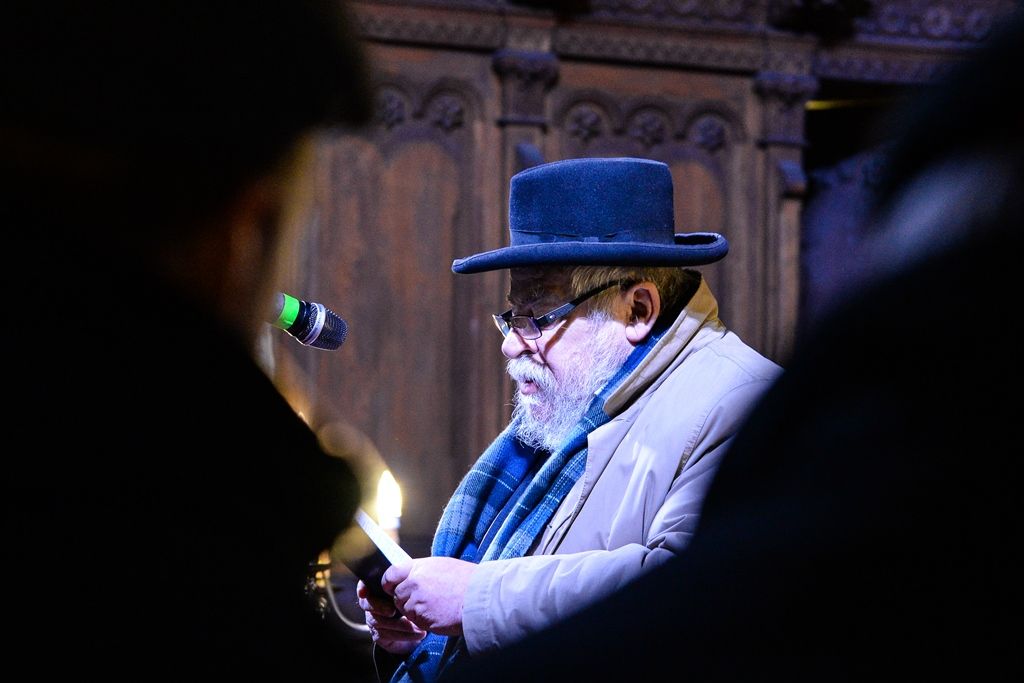 Plzeň si připomněla lednové transporty plzeňských Židů do Terezína (foto: M. Pecuch, 20.1.2019)
