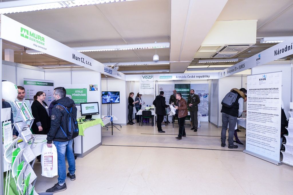 Na veletrhu práce se představilo 50 vystavovatelů (foto: M. Pecuch, 30.1.2019)