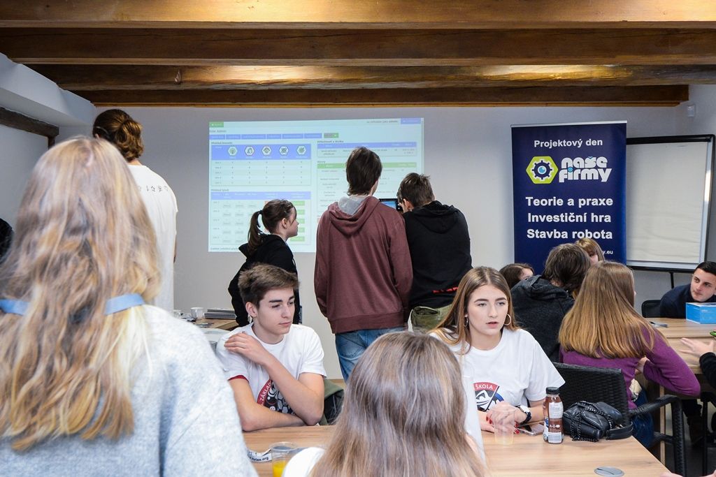Žáci ze základních škol zakládali firmy (foto: M. Pecuch, 6.2.2019)
