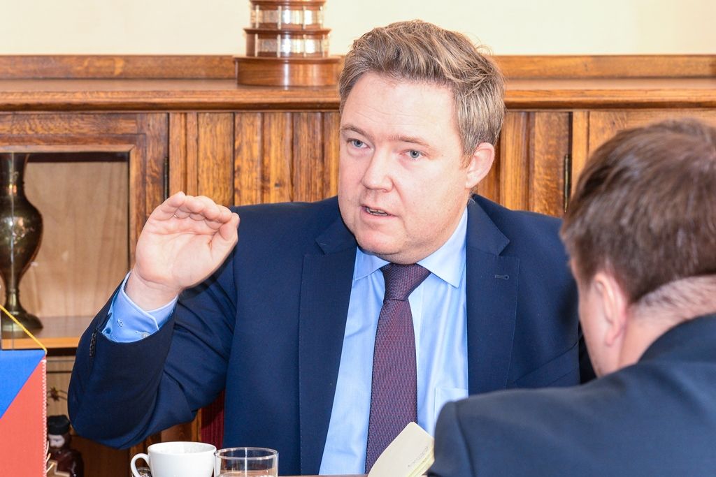 Přijetí dánské delegace na plzeňské radnici (foto: M. Pecuch, 15.2.2019)