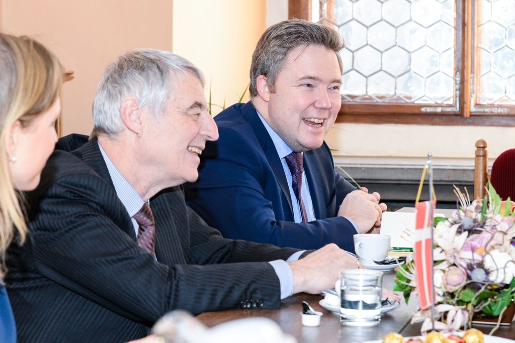 Přijetí dánské delegace na plzeňské radnici (foto: M. Pecuch, 15.2.2019)