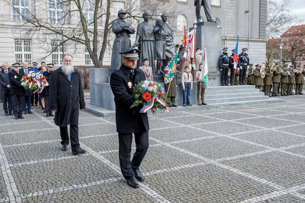 Plzeňané si připomněli výročí narození Tomáše Garrigue Masaryka (foto: V. Štaif, 7.3.2019)