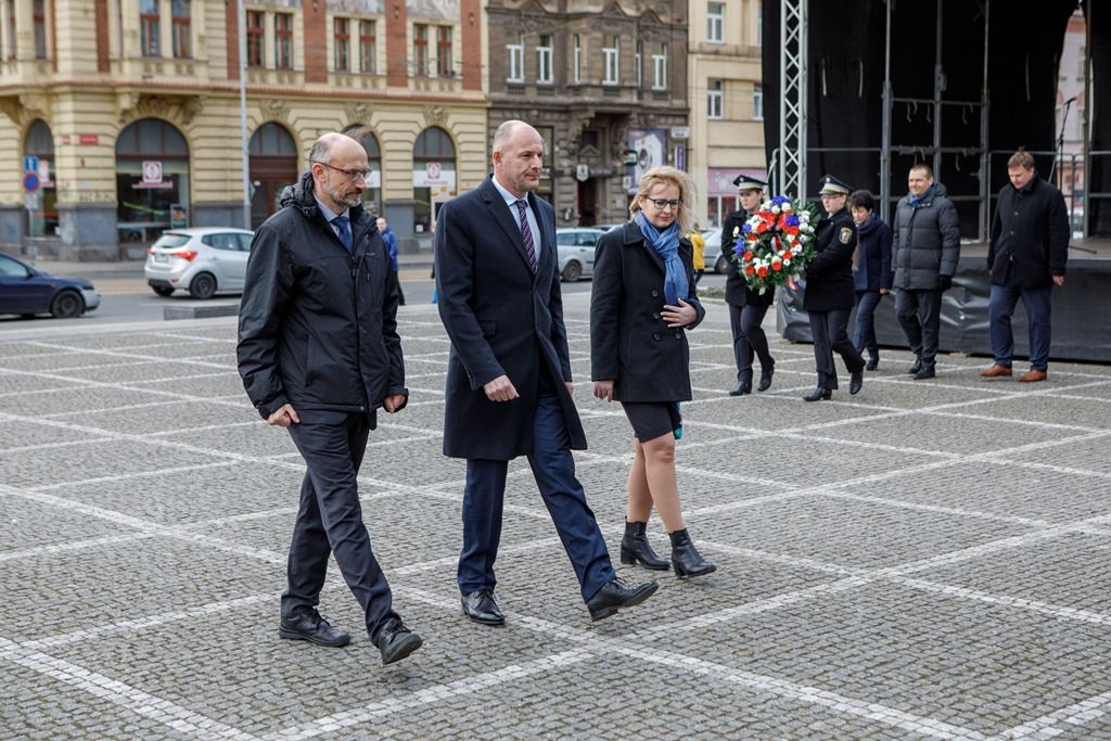 Plzeňané si připomněli výročí narození Tomáše Garrigue Masaryka (foto: V. Štaif, 7.3.2019)