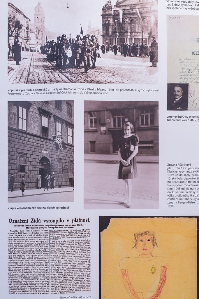 Výstava na radnici připomíná holocaust plzeňských Židů (foto: M. Pecuch, 8.3.2019)