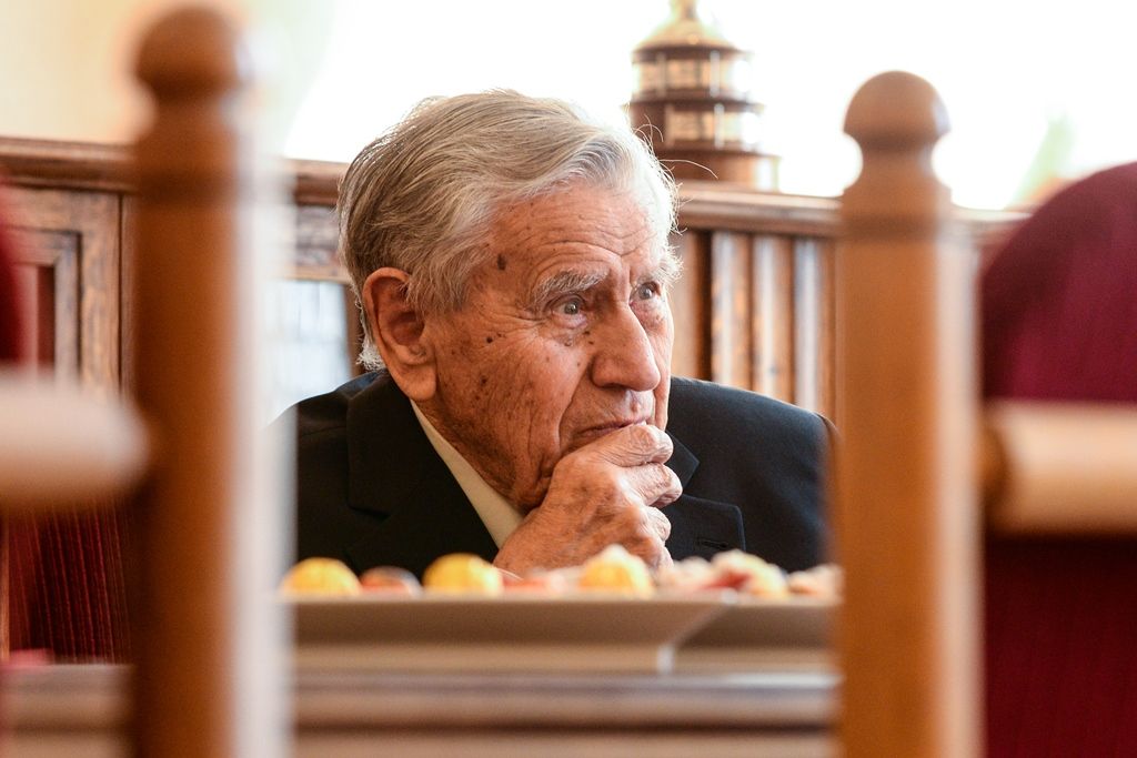 Jiří Světlík oslavil 95. narozeniny, svému rodákovi popřálo město Plzeň (foto: M. Pecuch, 20.3.2019)