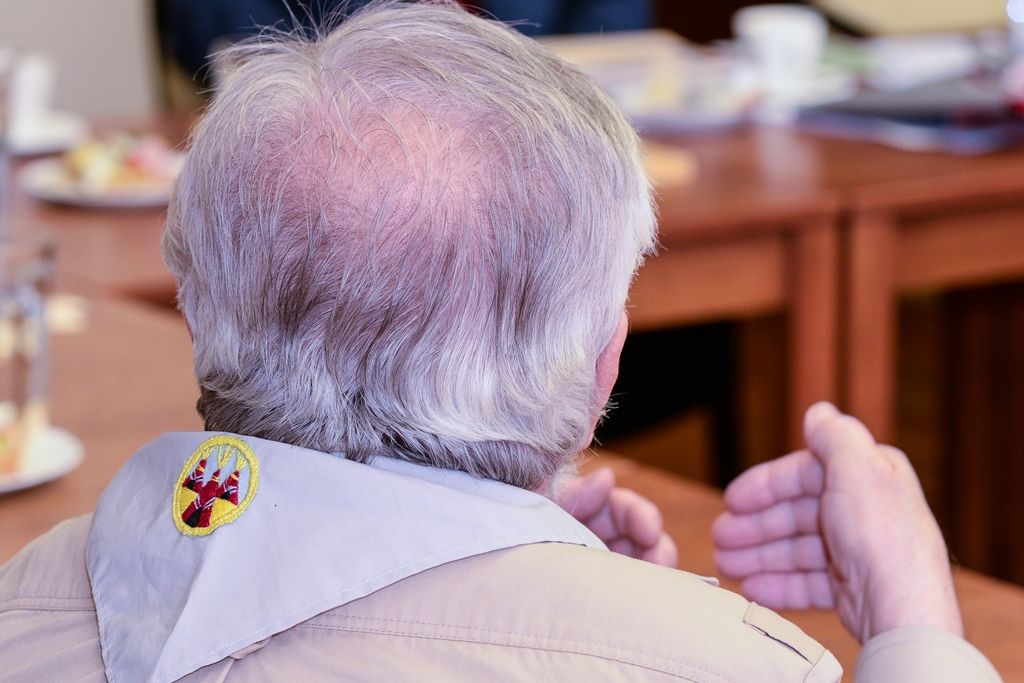 Jiří Světlík oslavil 95. narozeniny, svému rodákovi popřálo město Plzeň (foto: M. Pecuch, 20.3.2019)