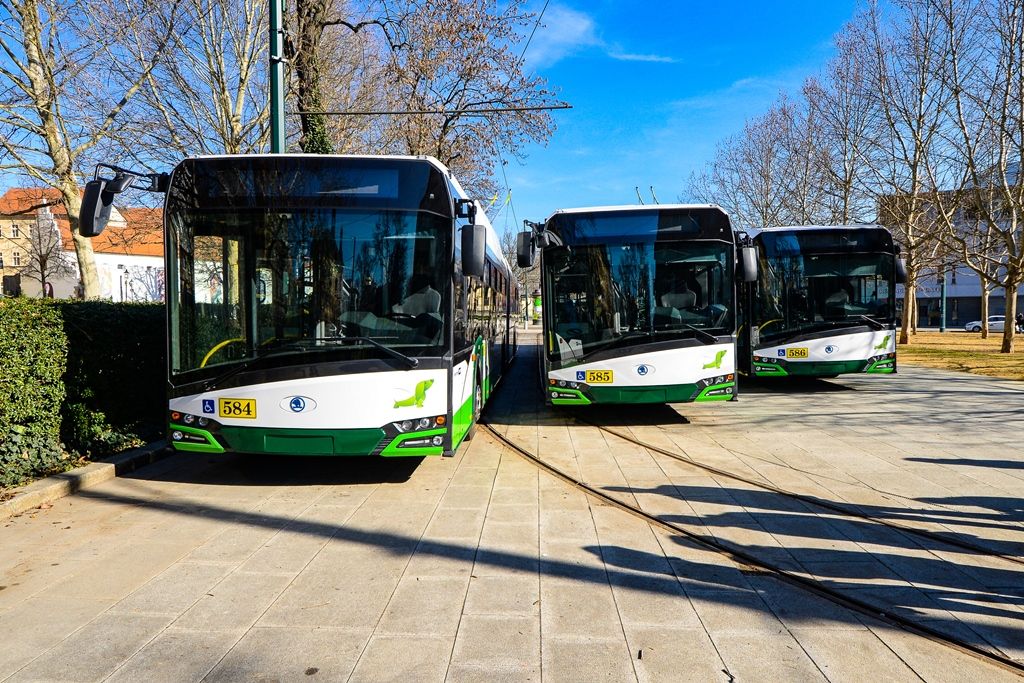 Plzeň nasadí trolejbusy nové generace (foto: M. Pecuch, 21.3.2019)