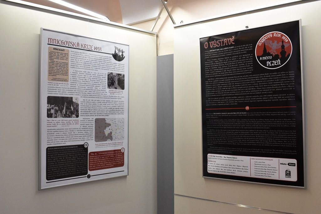Výstava představuje jaký byl rok 1939 pro Plzeň (foto: A. Jarošová, 24.4.2019)