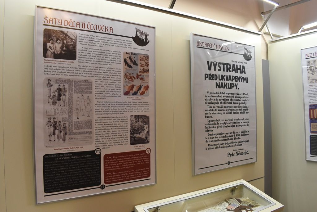Výstava představuje jaký byl rok 1939 pro Plzeň (foto: A. Jarošová, 24.4.2019)