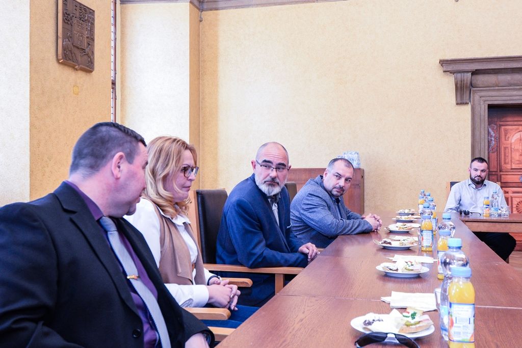 Odboráři z polské věznice navštívili plzeňskou radnici (foto: M. Pecuch, 24.4.2019)